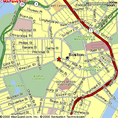 mapka Bostonu budova firmy